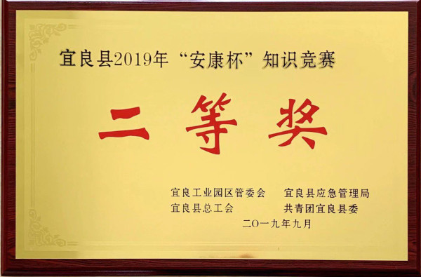 宜良bg大游荣获宜良县2019年“安康杯”知识竞赛二等奖